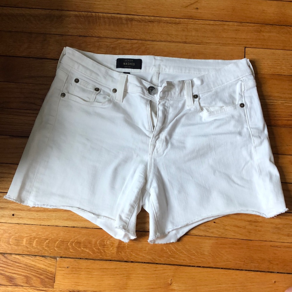 J. Crew white denim shorts